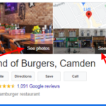 Esempio di scheda Google Business Profile sbagliata per un ristorante, con foto dell'interno